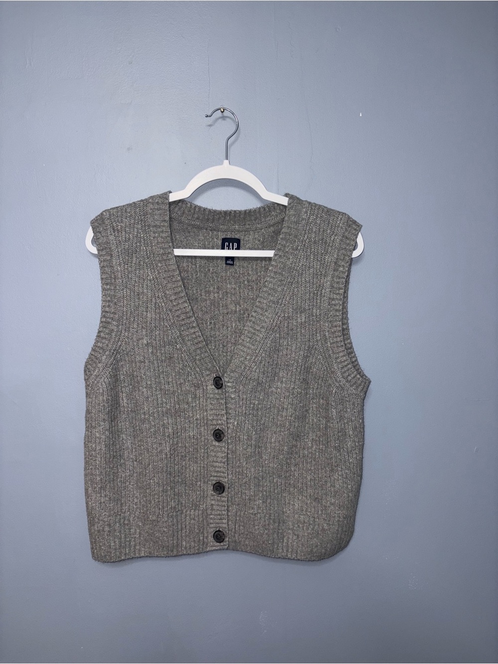 Gap | Gray Button Down Knit Vest | Size Large